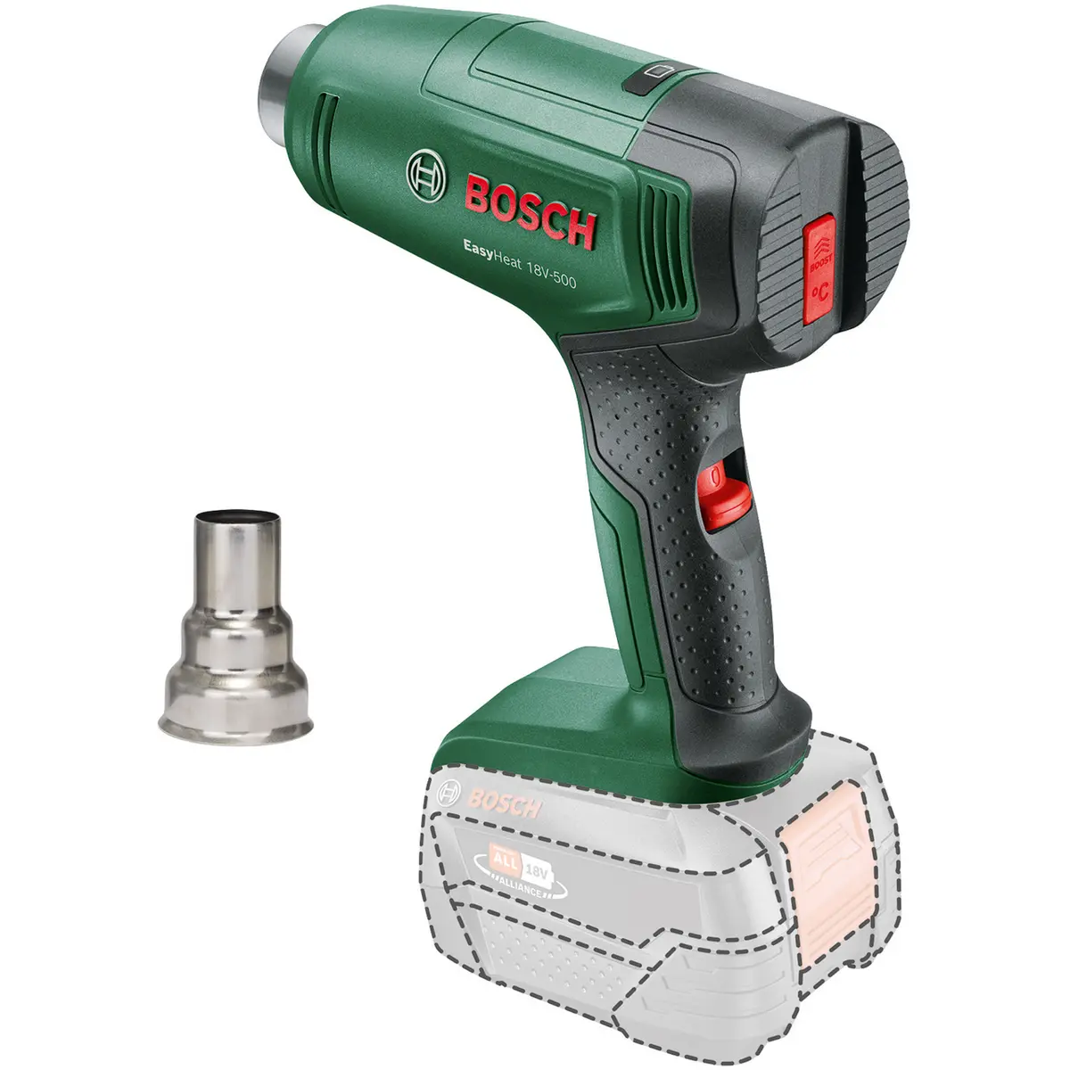 BOSCH VARMLUFTPISTOL EASYHEAT 18V-500 SOLO