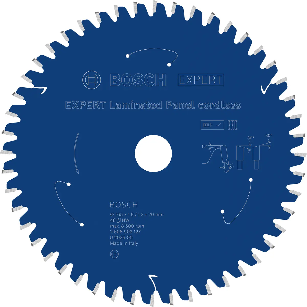 BOSCH SAGBLAD 165X20X1,8 48T -5G LA CL EXP