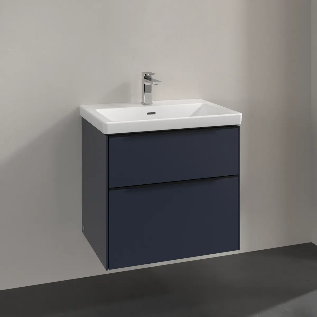 V&B SUBWAY 3.0 SERVANTSKAP 62X57 MARINE BLUE HÅNDTAK I VOLCANO BLACK