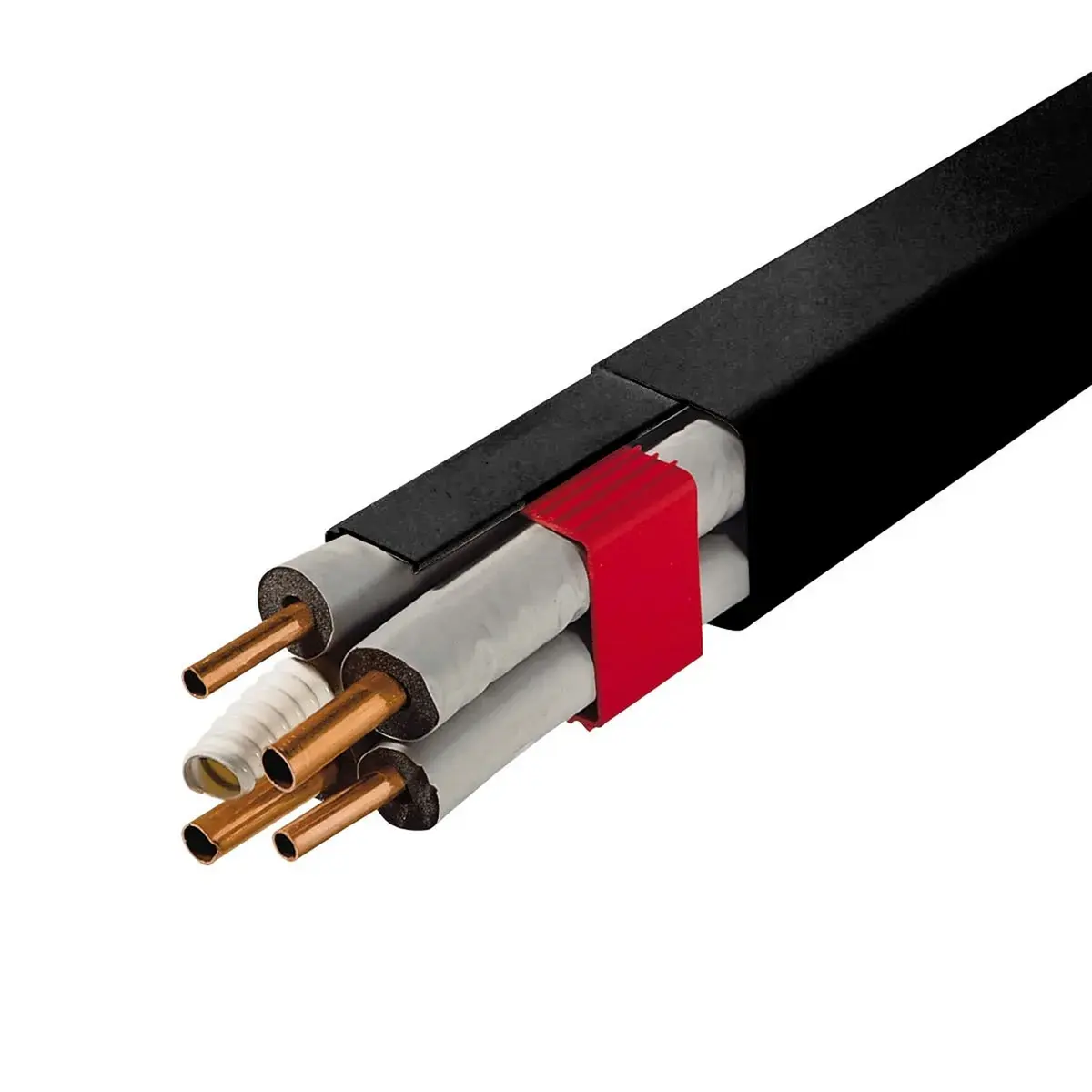 KANAL STANDARD TIL VARMEPUMPE M/FOLIE 80X60MM 2METER SORT