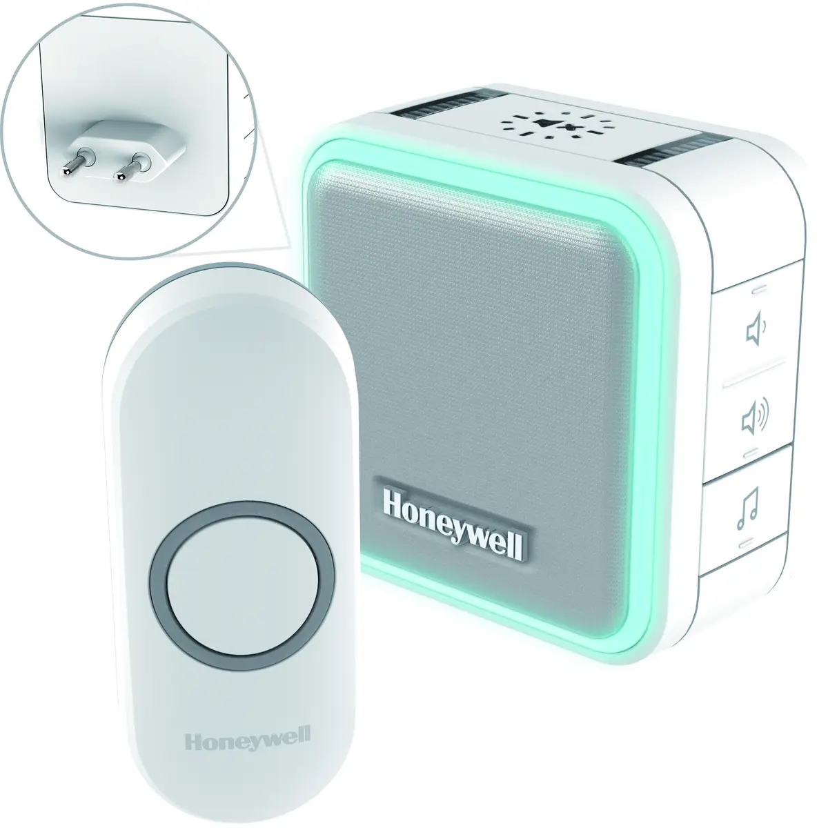 HONEYWELL TRÅDLØS PLUG-IN RINGEKLOKKE DC515NP2