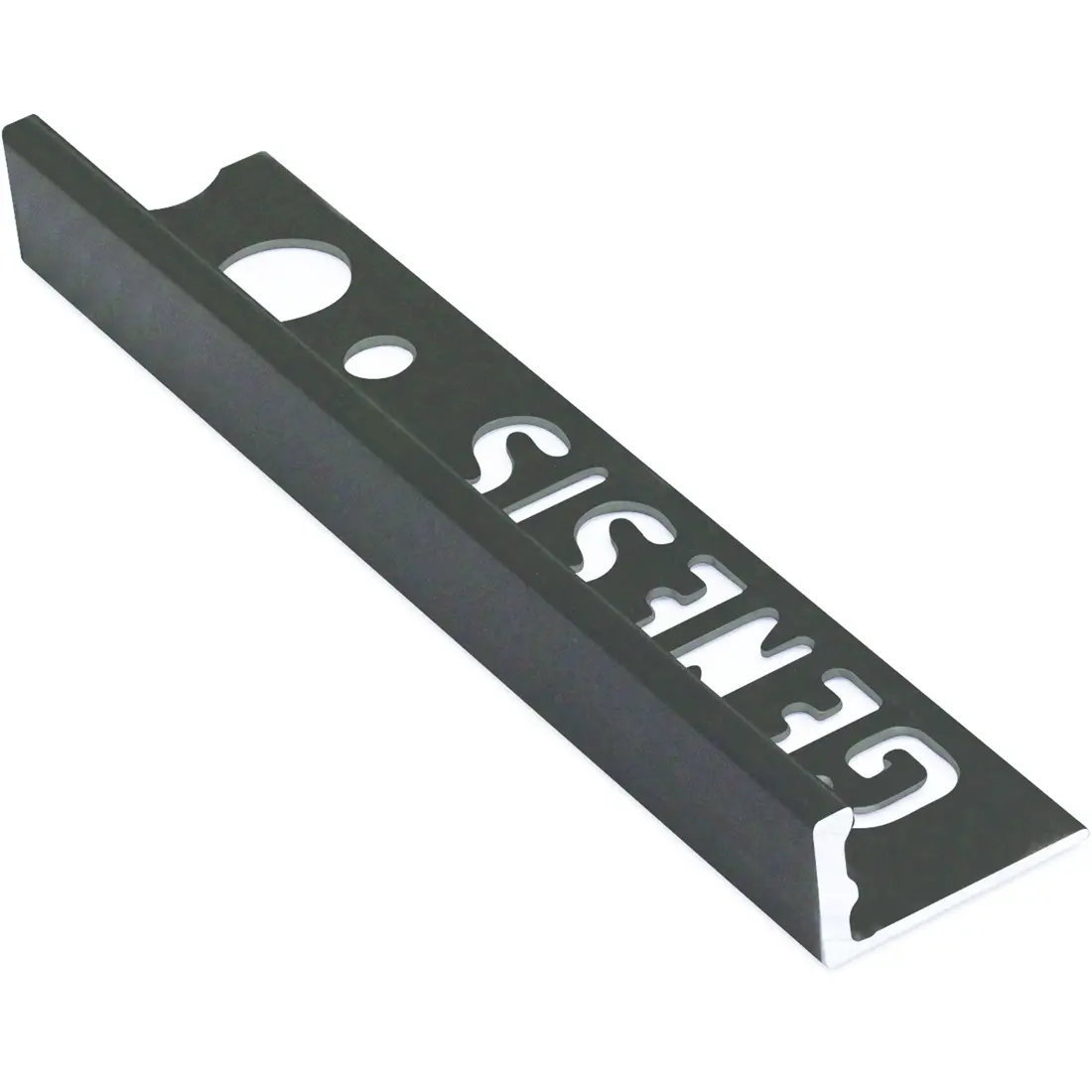 GENESIS UTVENDIG RETT HJØRNELIST 10MM ALU, MATT SORT