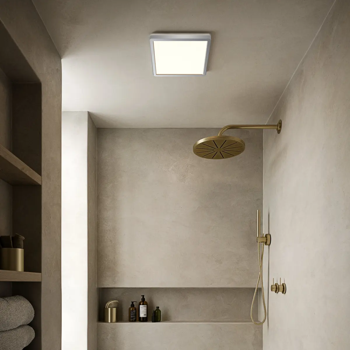 NORDLUX ANE PLAFOND 29X29 IP54 3-STEP SCENE SELECT KROM