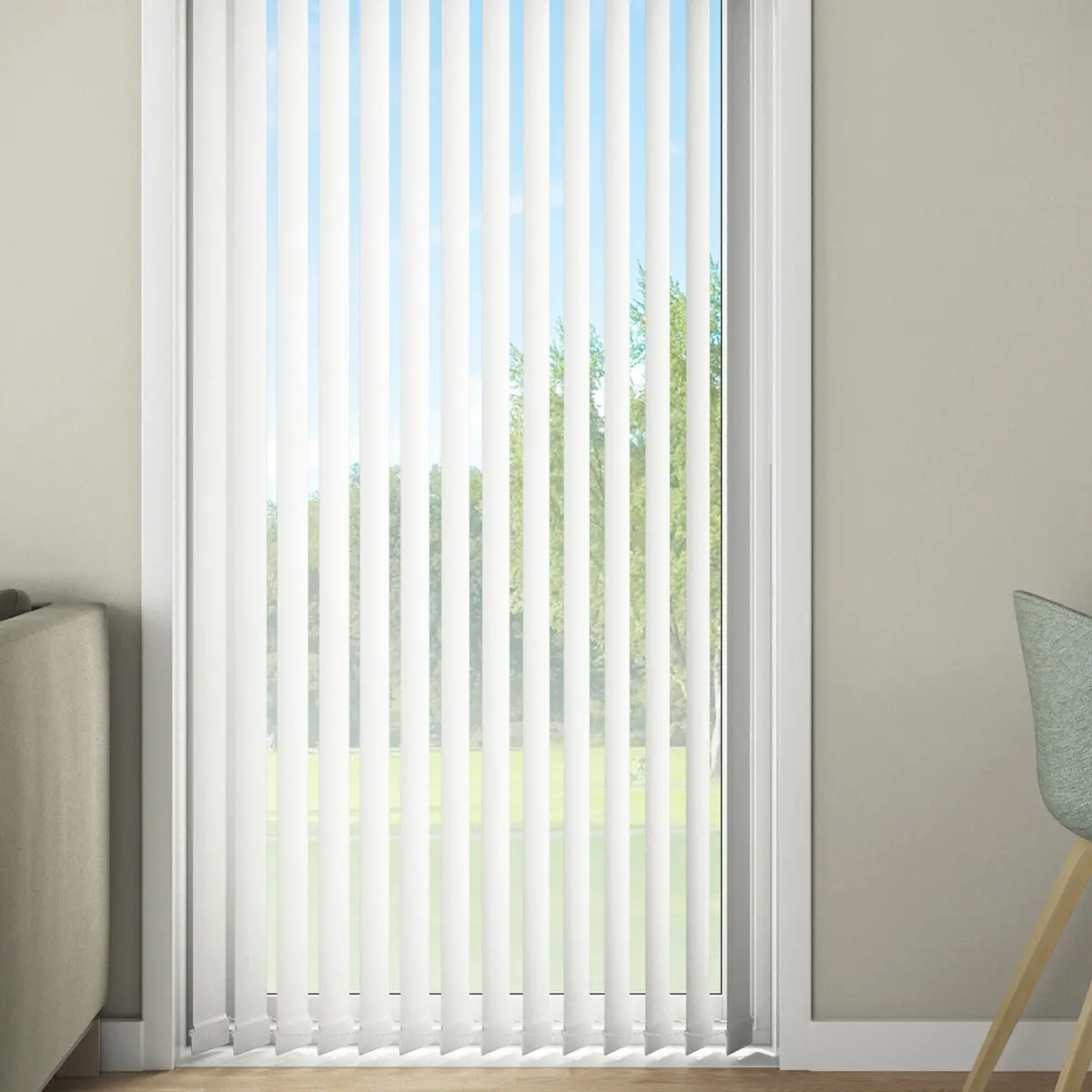 DEBEL LAMELLANLEGG D'LUX LYSDEMPENDE HVIT 100X250