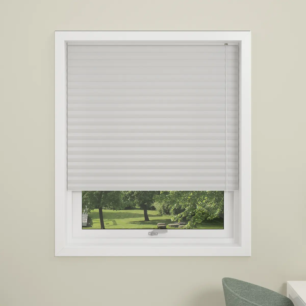 DEBEL PLISSÉGARDIN DUBAI LYSTETT HVIT 100X130