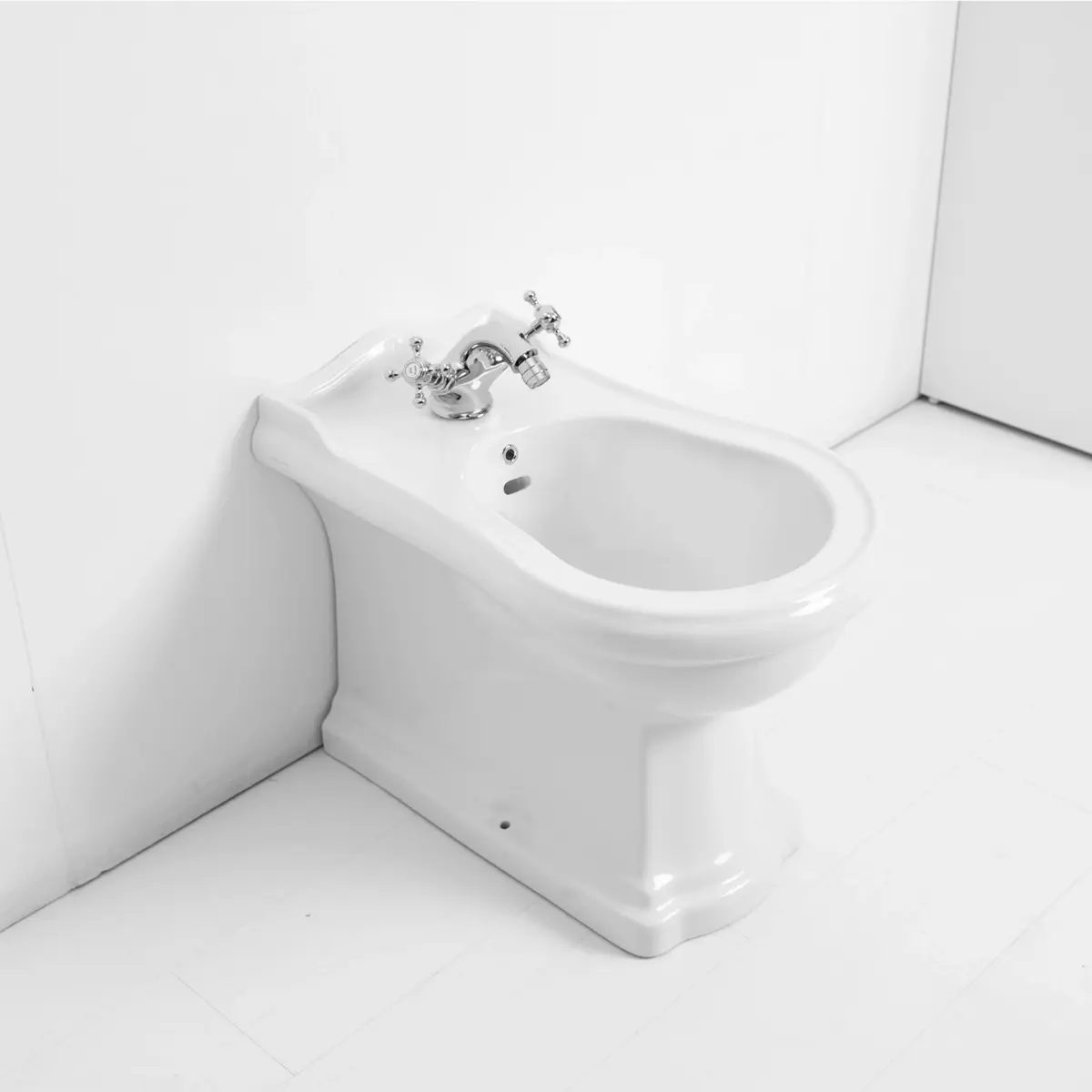 LAVABO RETRO GULVSTÅENDE BIDÉT HVIT
