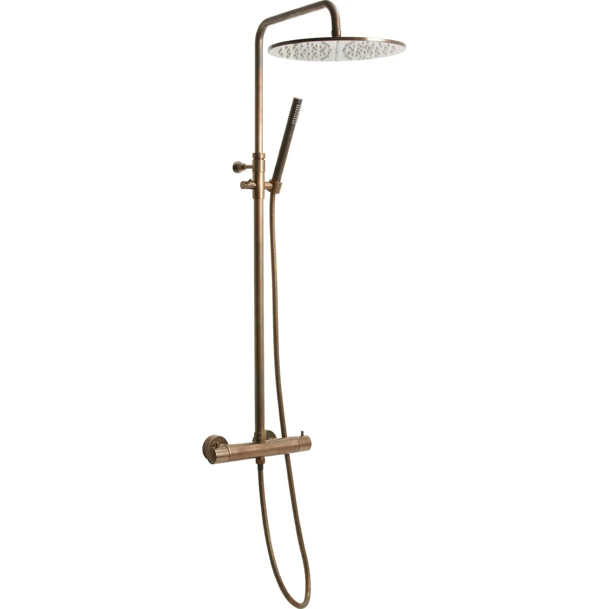 LAVABO ARGO KOMPLET DUSJSETT BRUNT MASSIV MESSING