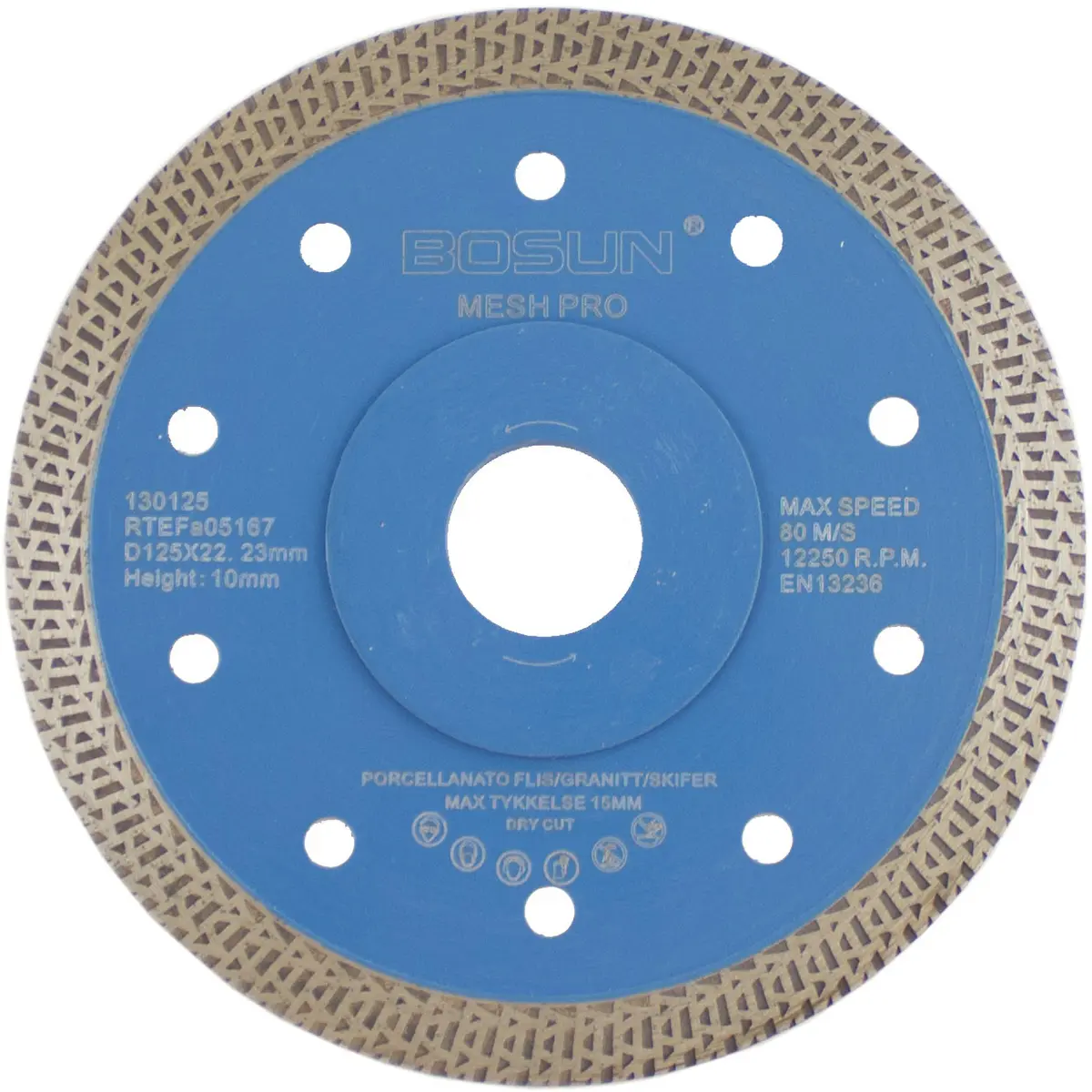 BOSUN DIAMANTBLAD MESH 125/22.2 MM PRO BLÅ