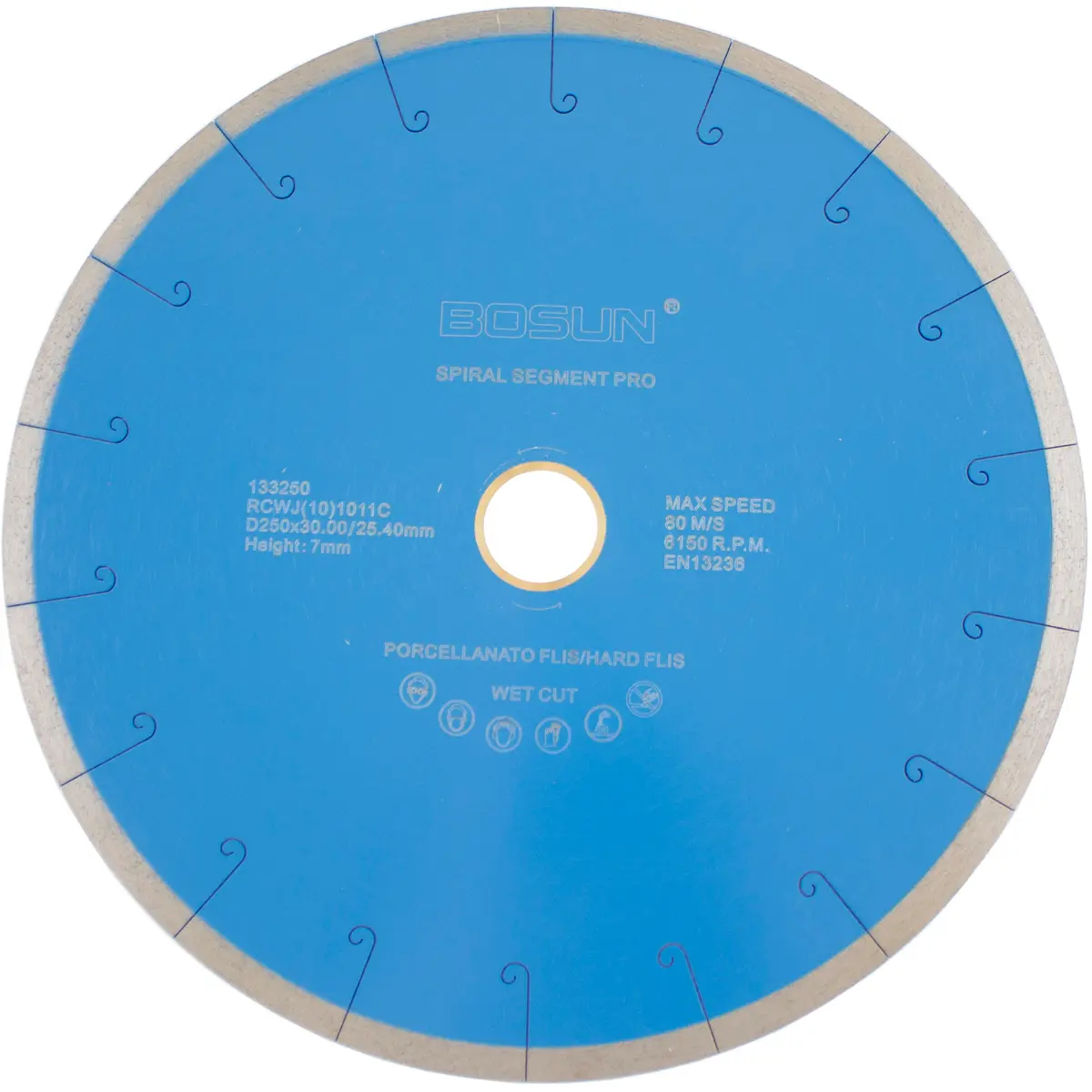 BOSUN PRO DIAMANTBLAD SPIRALSEGMENT Ø250X30/25,4MM