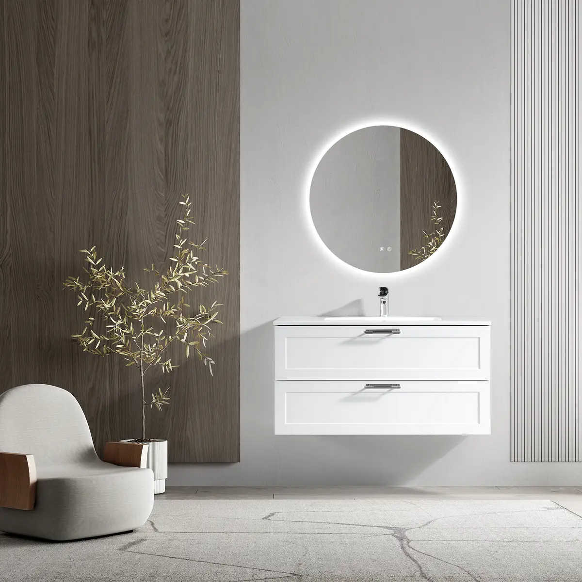LIND COMFORT 100 BADEROMSMØBEL HVIT