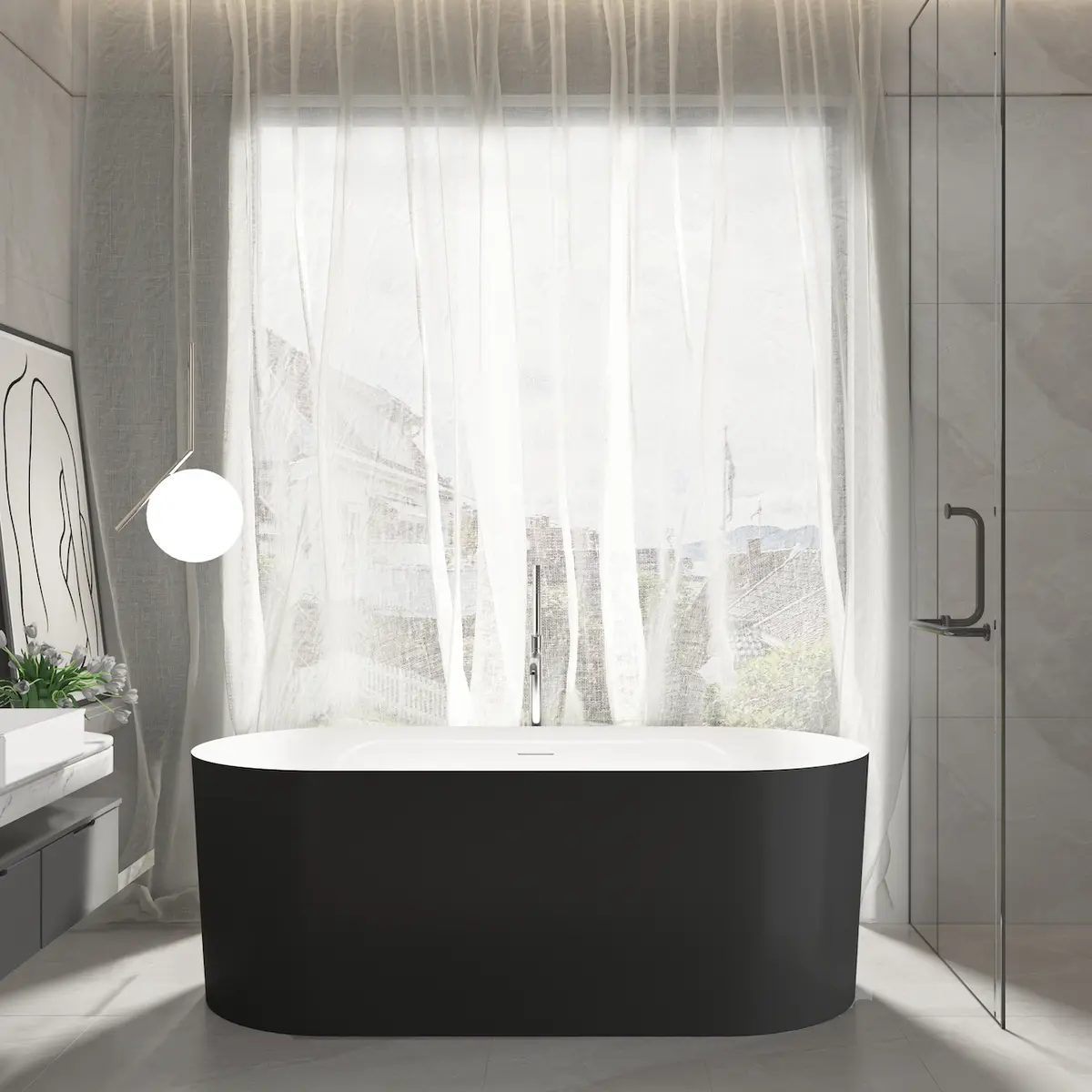 CELESTE MESSINA BADEKAR 166X77 MATT SORT