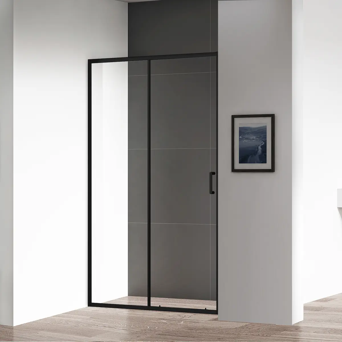 CELESTE FASTO SKYVEDØR 98-101 CM M/ SIKKERHETSFOLIE, SORT