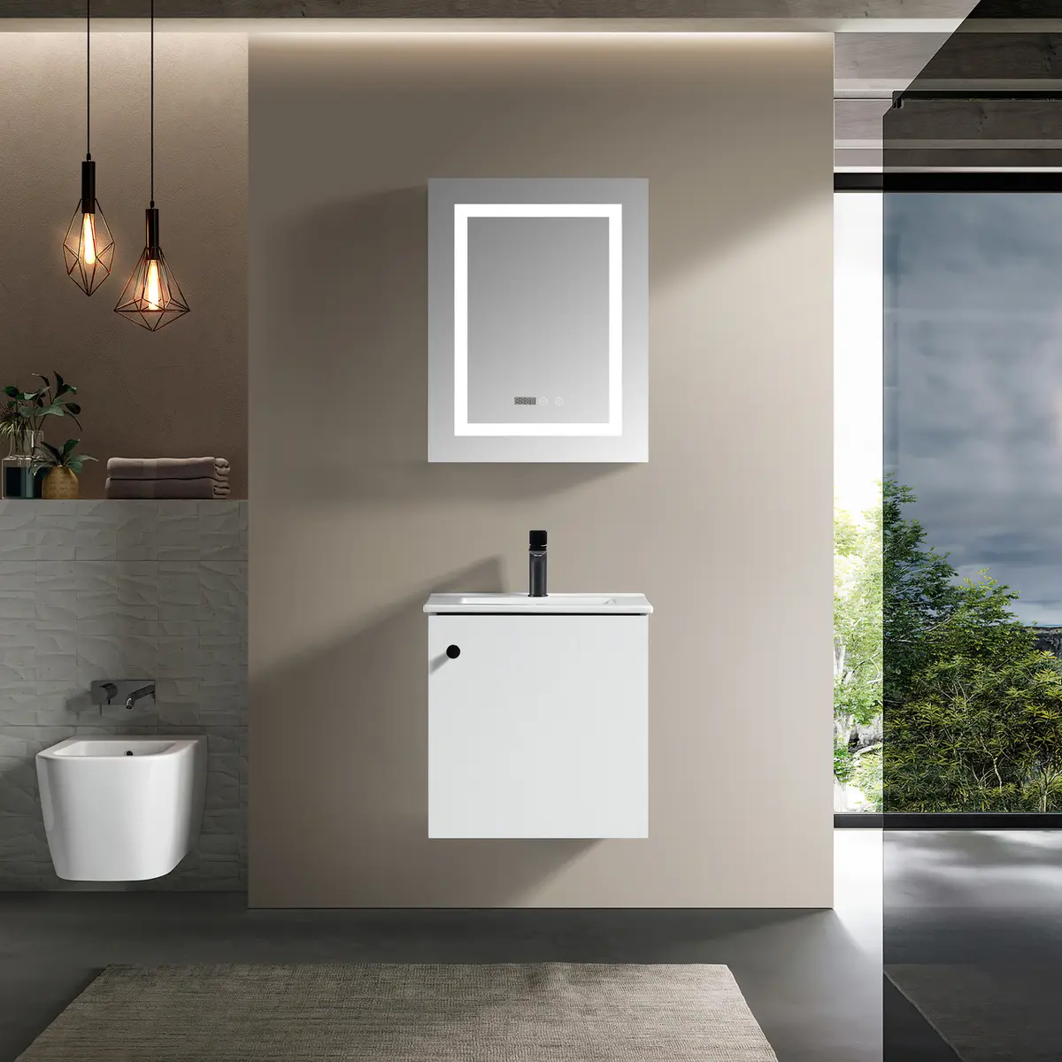 LIND SQUARE 50 BADEROMSMØBEL HVIT