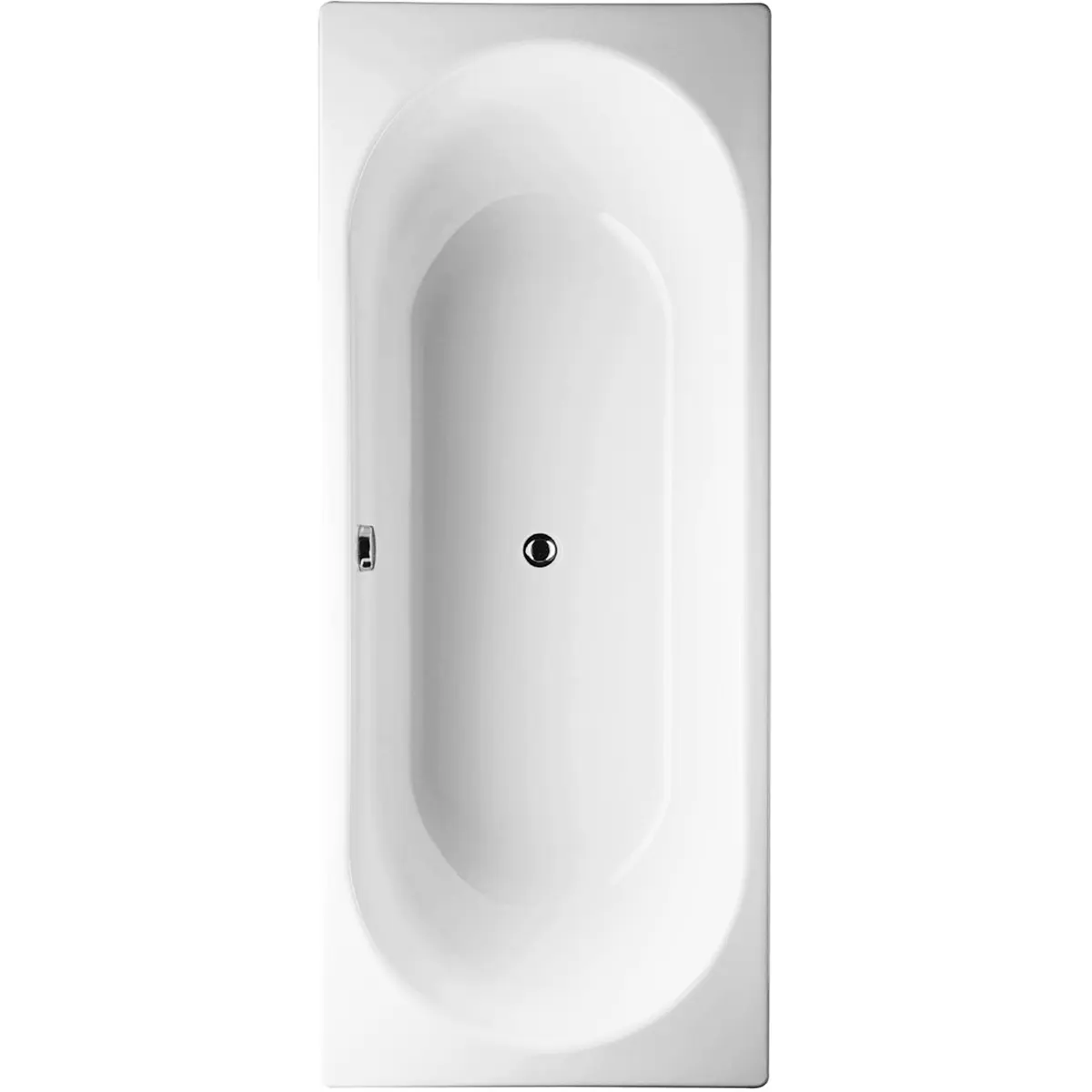 GUSTAVSBERG 1380 BADEKAR M/GLAZEPLUS, HVIT