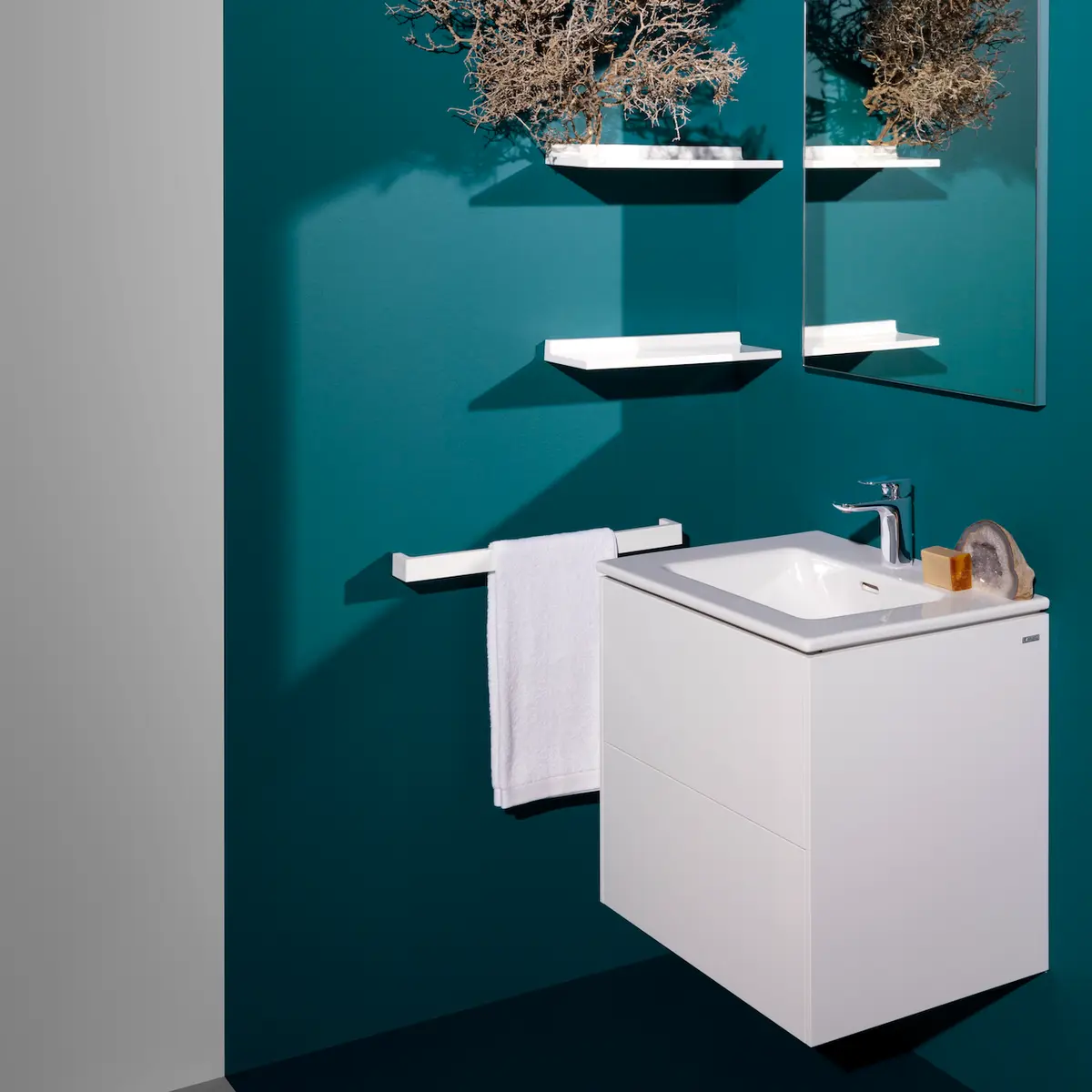 LAUFEN KARTELL MØBELSETT 50 CM 2 SKUFFER MATT HVIT
