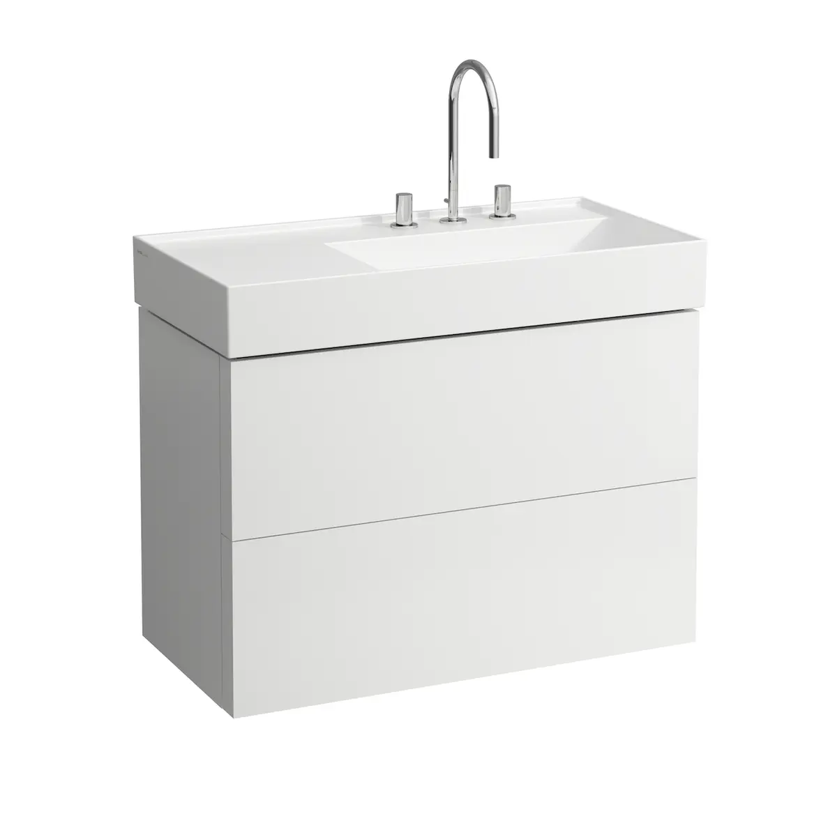 LAUFEN KARTELL SERVANTSKAP 90 CM F/VENSTRESTILT HYLLE HVIT MATT