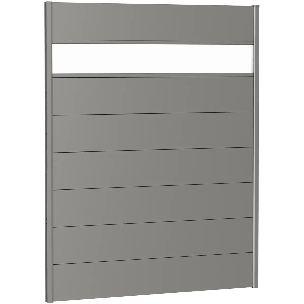 BIOHORT VEGGPANEL FOR LEVEGG AKRYLGLASS 150X180 KVARTSGRÅ METALLIC
