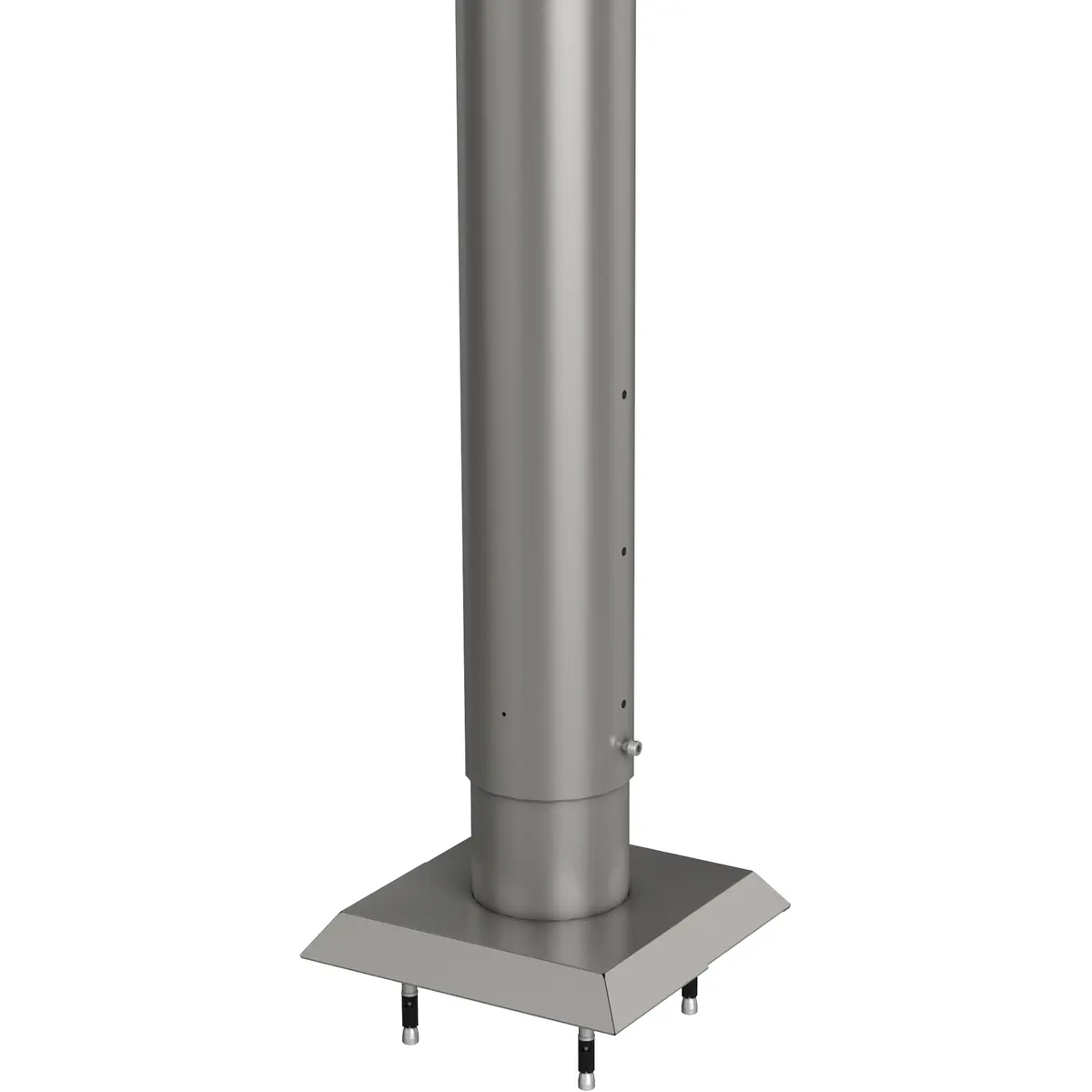 BIOHORT STOLPE FOR LEVEGG FOR FORANKRING 90 CM HØYDEJUSTERBAR KVARTSGRÅ METALLIC