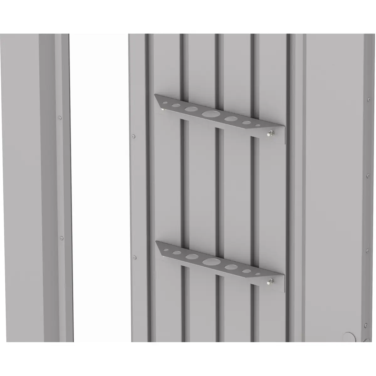 BIOHORT VERKTØYHOLDER 2 STK REDSKAPSBOD NEO, SØLV METALLIC