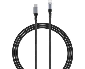 Andersson USB-C - Lightning Braided Black/Space Gray 1,5m