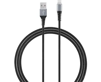 Andersson USB-A - Lightning Braided Black/Space Gray 3m