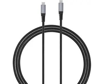 Andersson USB-C - USB-C 3.2 PD100W Braided Black/Space Gray 3m