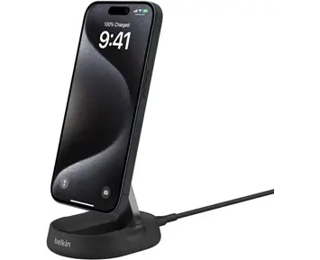 Belkin Qi2 15W Wireless Charging Folding Magnetic Stand, Black