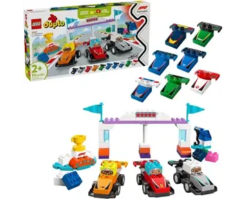 LEGO DUPLO Town F1 Team med racerbiler og sjåfører 10445