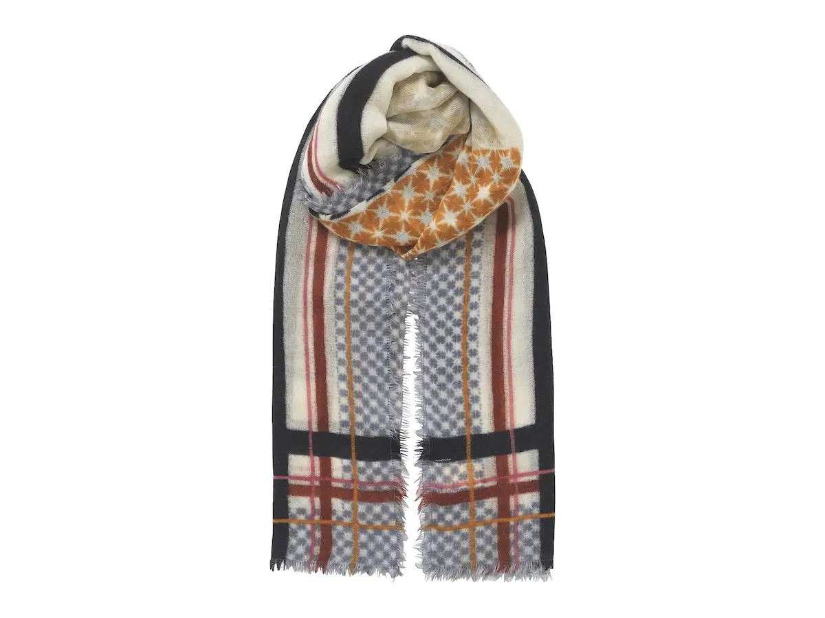 Becksöndergaard Phoenixa Wica Scarf 100x200 cm, Multicolor, 90% Wool 10% Cashmere