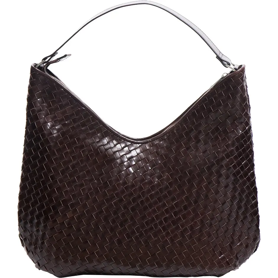 Adax Bacoli Shoulder Bag Mindy Dark Brown, 42x23x3 cm