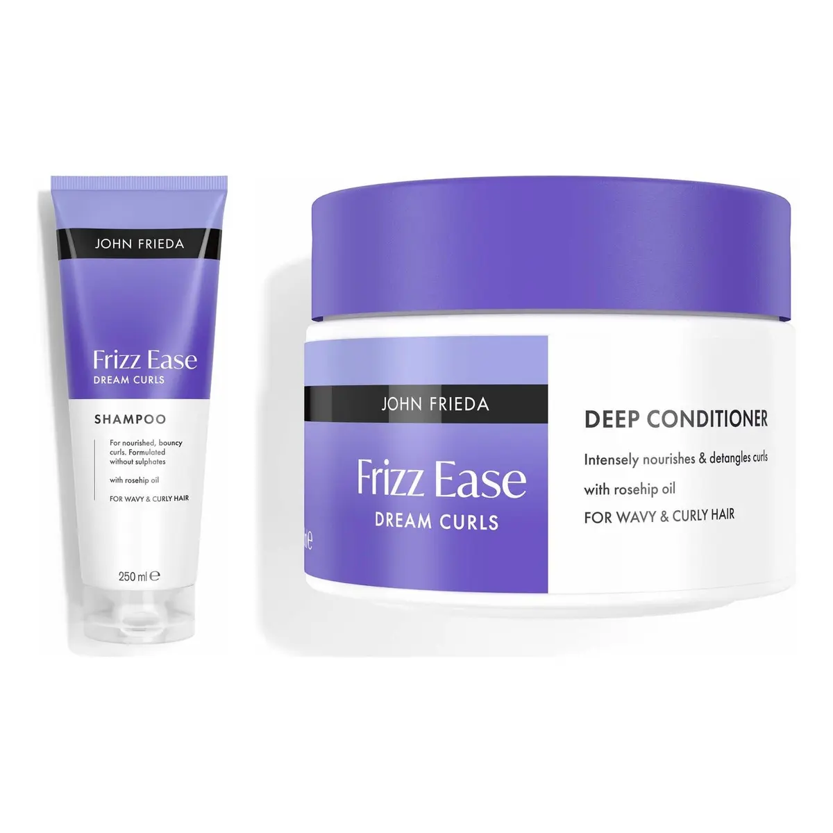 John Frieda Frizz Control Curl Care Set Shampoo 250 ml & Conditioner 250 ml 500 ml