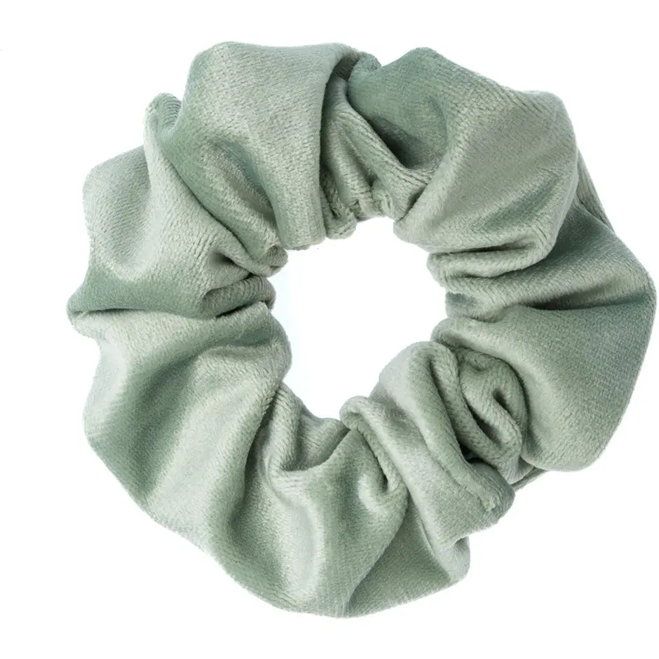 Dark Velvet Scrunchie Aqua Green