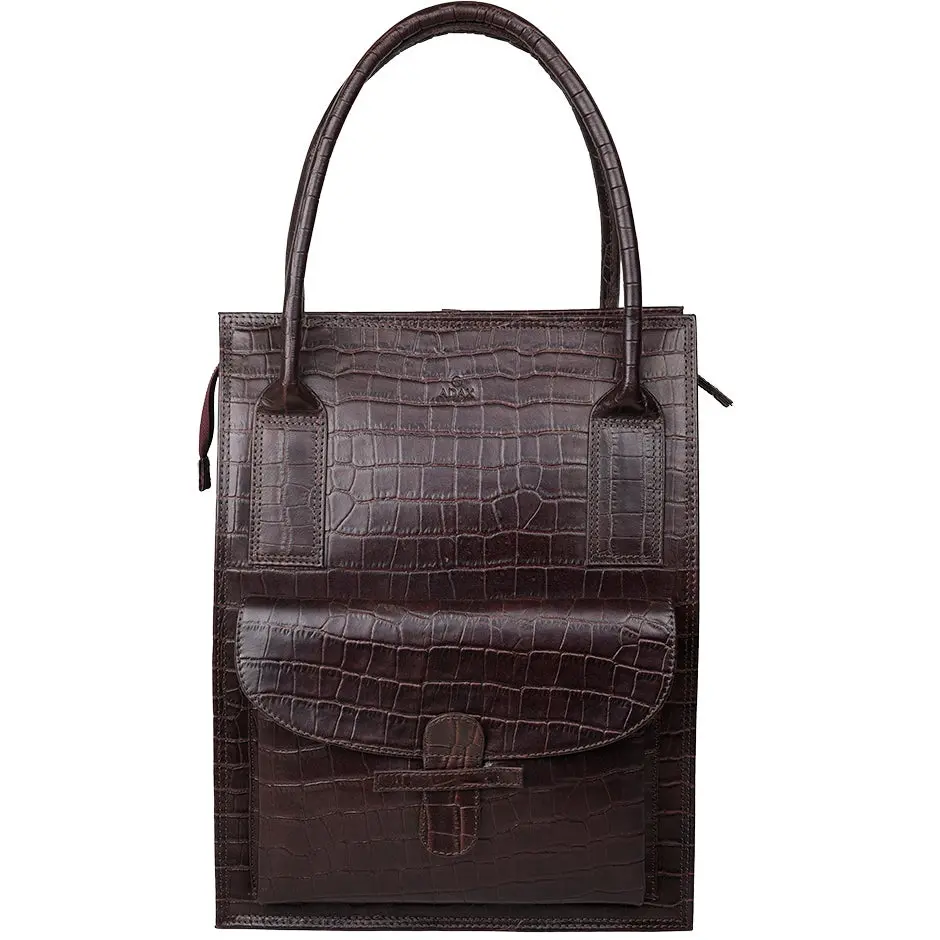 Adax Ragusa Shopper Tina Dark Brown 31x40x13 cm