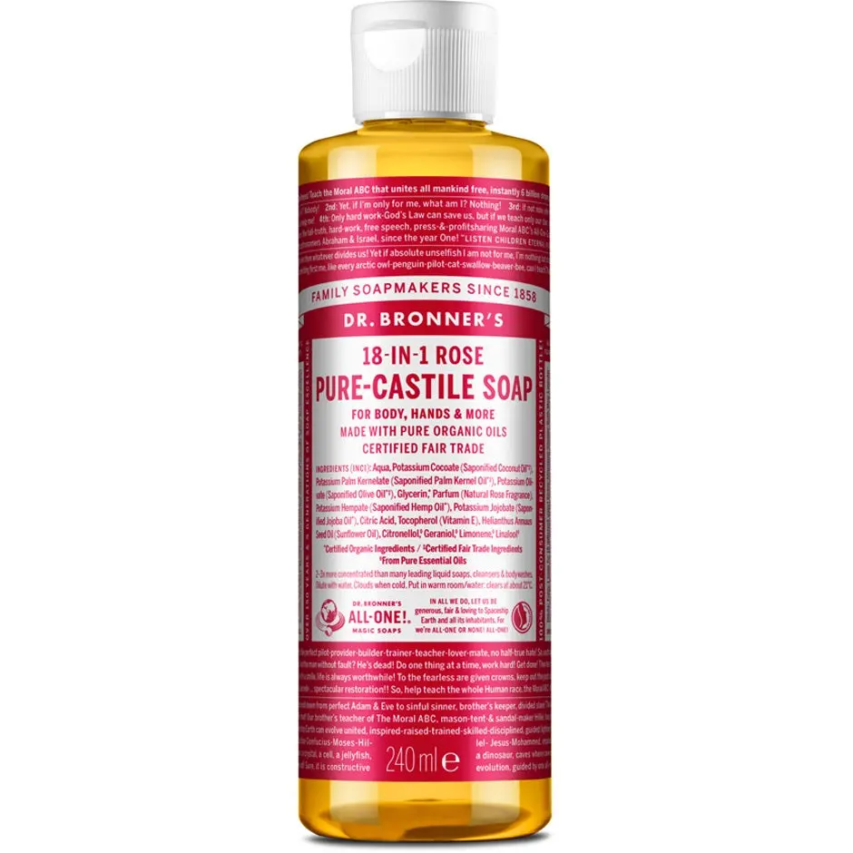 Dr. Bronner's Pure Castile Liquid Soap Rose 240 ml