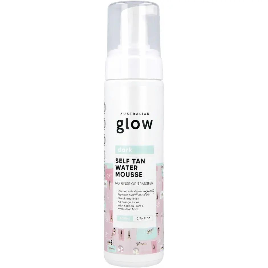 Australian Glow Hydrating Self-Tan Water Mousse with Kakadu Plum Dark 200 ml