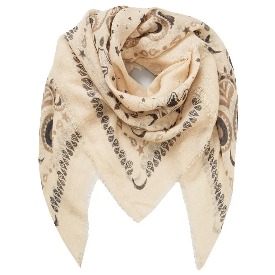 Becksöndergaard Alkira Wita Scarf Antique White 100 x 100 cm