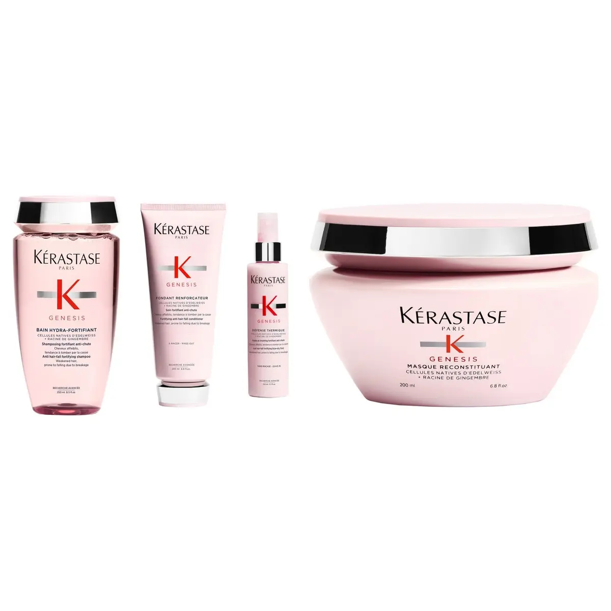 Kérastase Strengthening Hair Repair Essentials Set Shampoo 250ml, Conditioner 200ml, Mask 200ml, Heat Protectant 150ml 800 ml