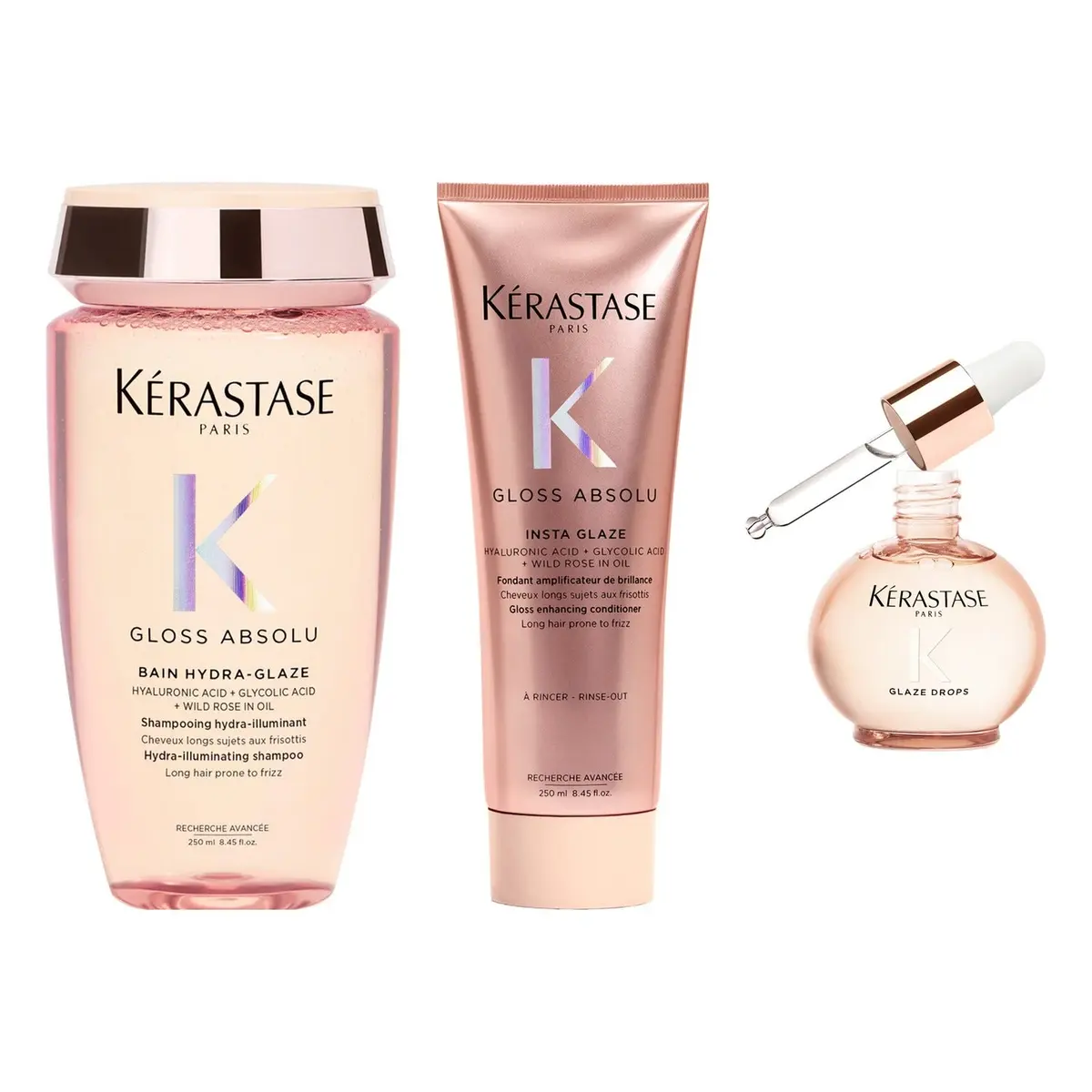 Kérastase Luminous Shine Essentials Set Shampoo 250ml & Conditioner 250ml & Hair Oil 45ml 545 ml