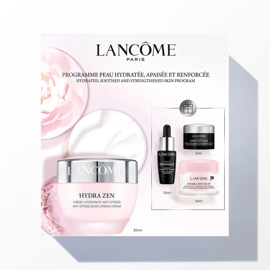 Lancôme Hydrazen Cream Routine Set Cream 50 ml + Serum 10 ml + Eye 5 ml + Night 15 ml