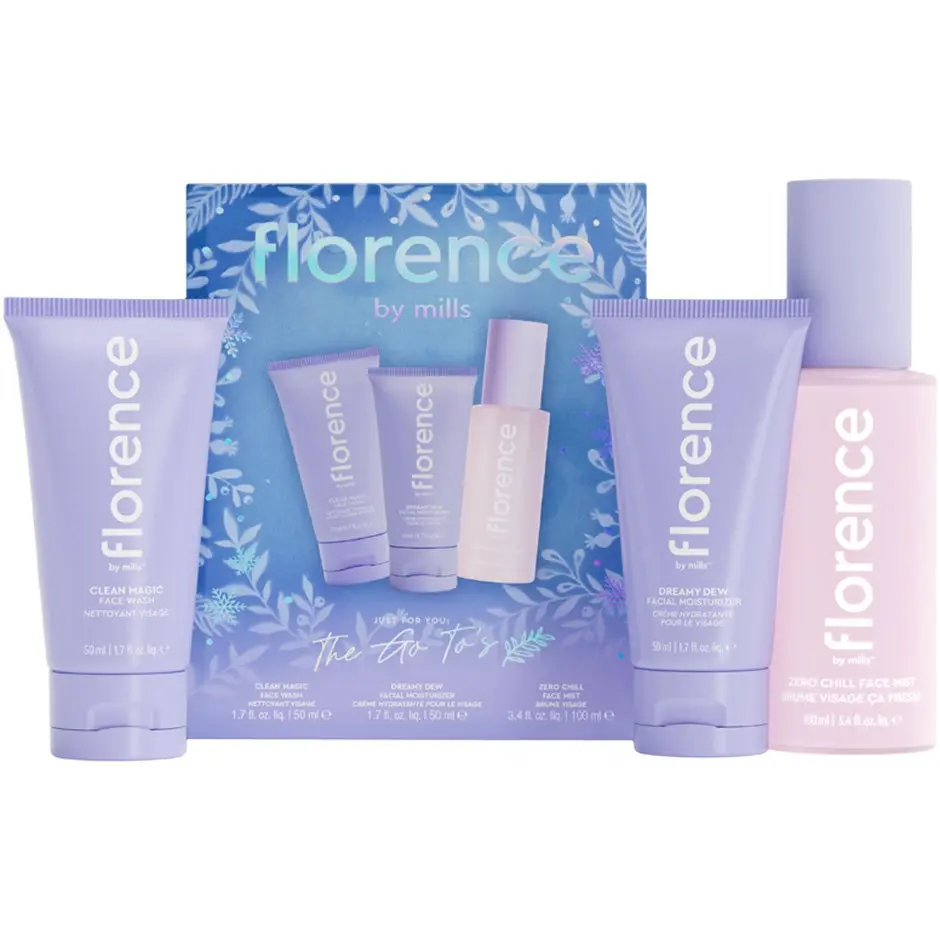 Florence by Mills Gift Set Skincare Basic Trio Gift Set Face Wash 50 ml, Face Mist 50 ml, Moisturizer 30 ml