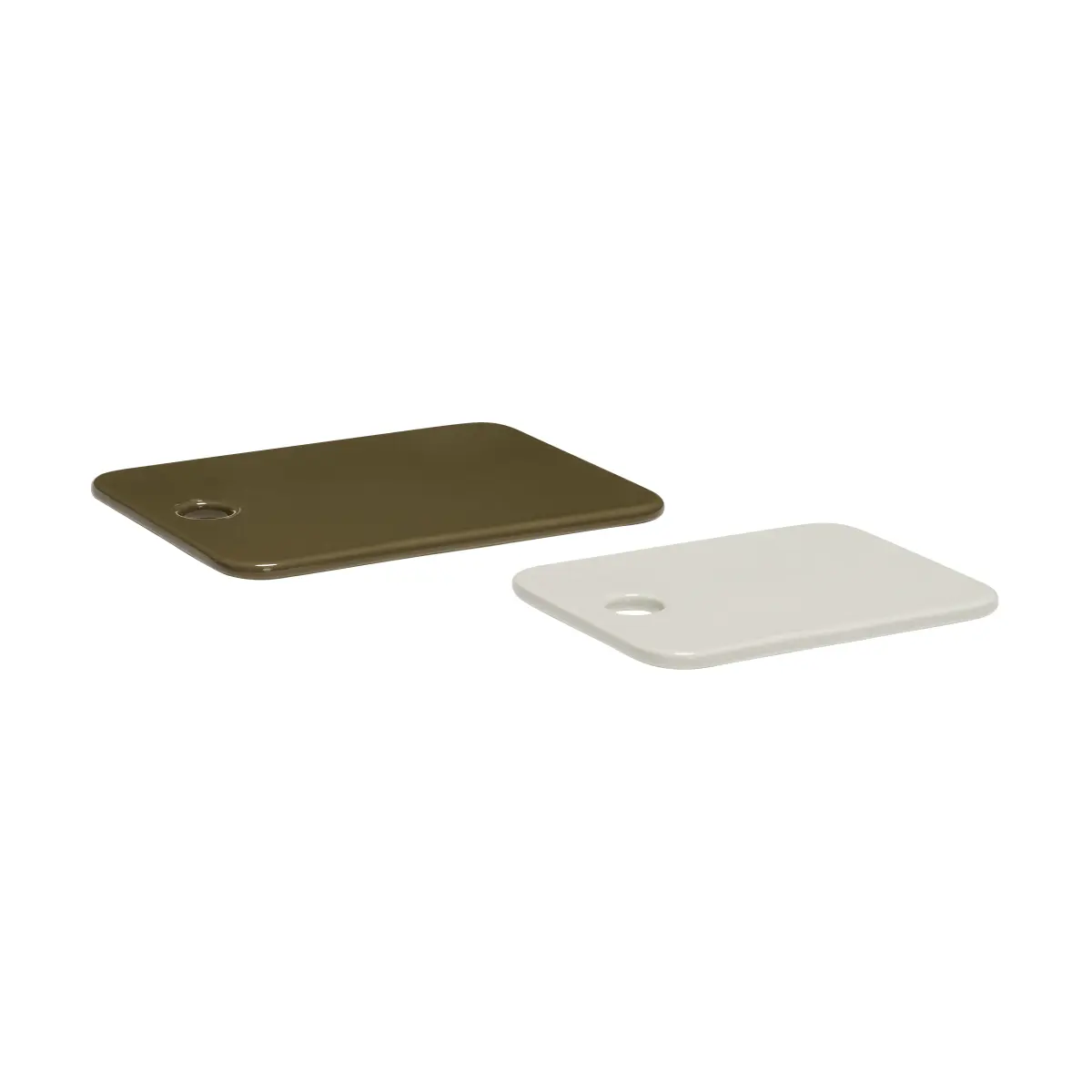 Amare keramikbrett sett 2 deler, Sand-olive