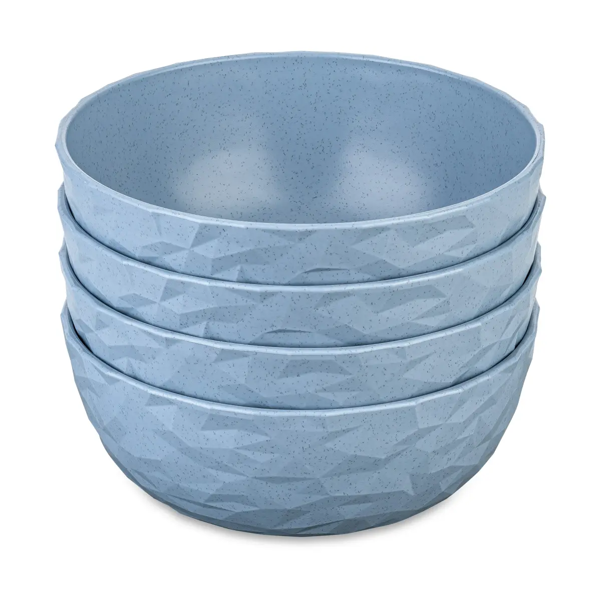 Club bolle Ø16,2 cm 4-pakning biocirkulær termoplast, Nature flower blue