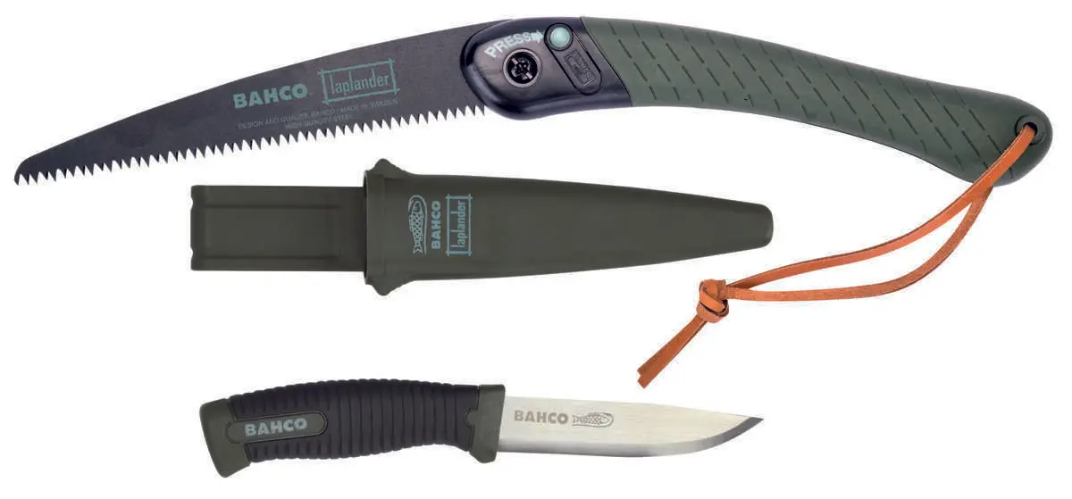 Bahco Laplander sammenleggbar tursag + kniv