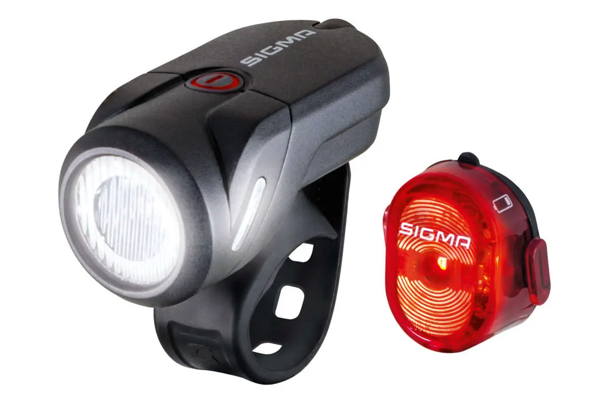 Sigma Aura 35 USB sykkellykt sett med baklys