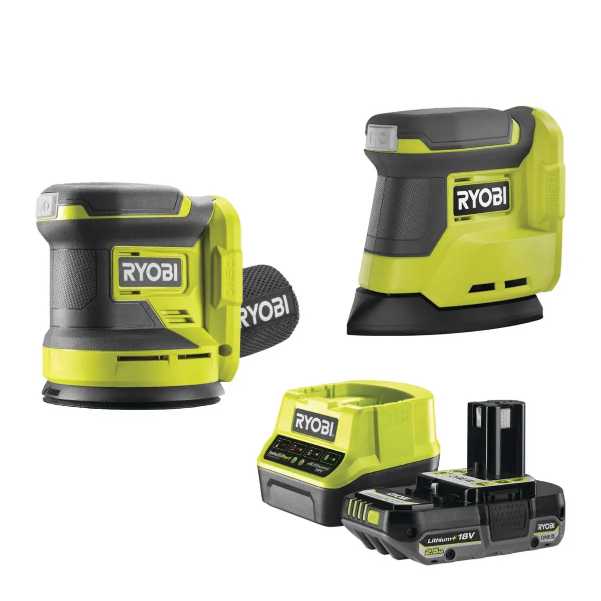 Ryobi RCK182S-1C20G Verktøysett sliping m/batteri