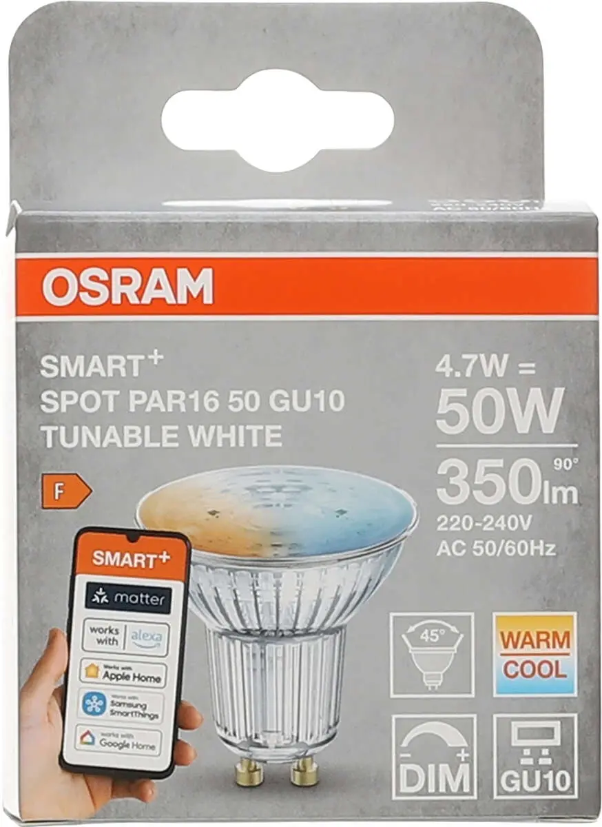 OSRAM SMART+ MATTER Tunable White Spot PAR16 50 45° 4.7W GU10