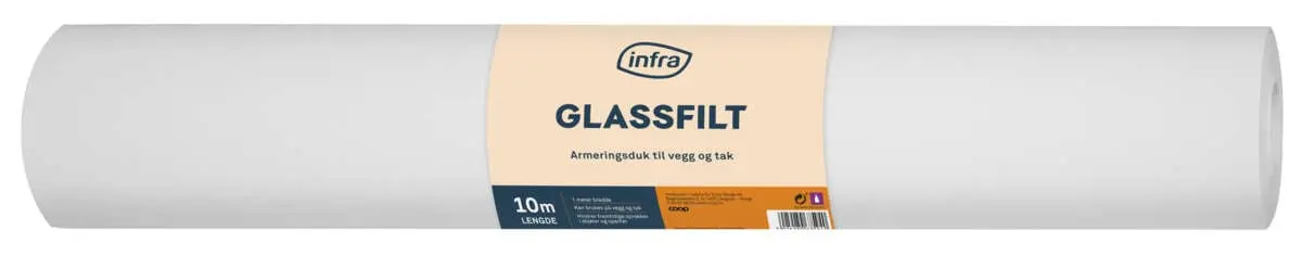 Infra 610-10 slett glassfilt armeringsduk