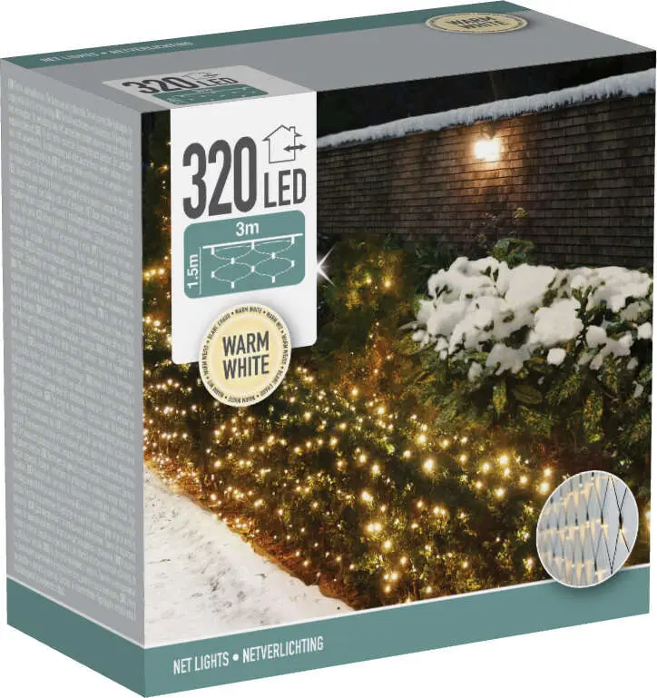 Lysnett, 320 varm hvit LED
