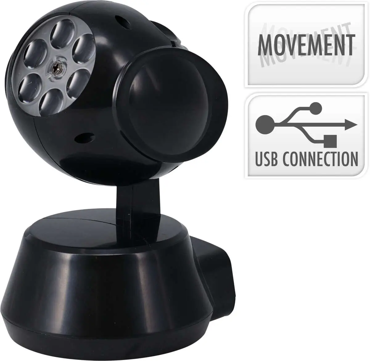 LED projektor med roterende lys