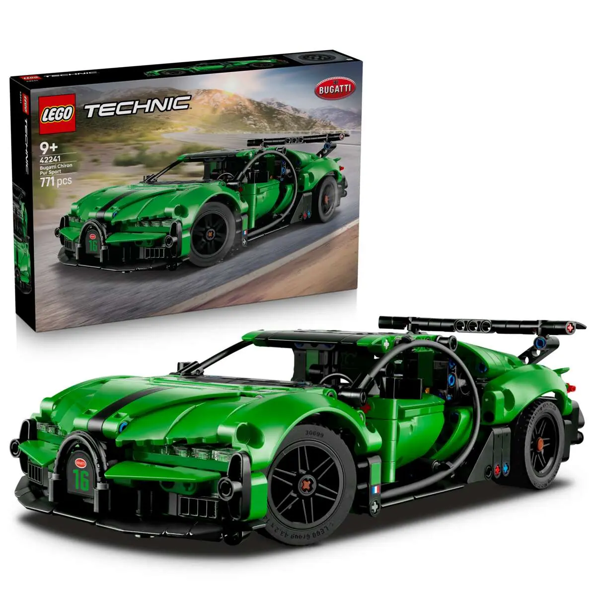 LEGO® Technic Grønn Bugatti Chiron Pur Sport-hyperbil 42241